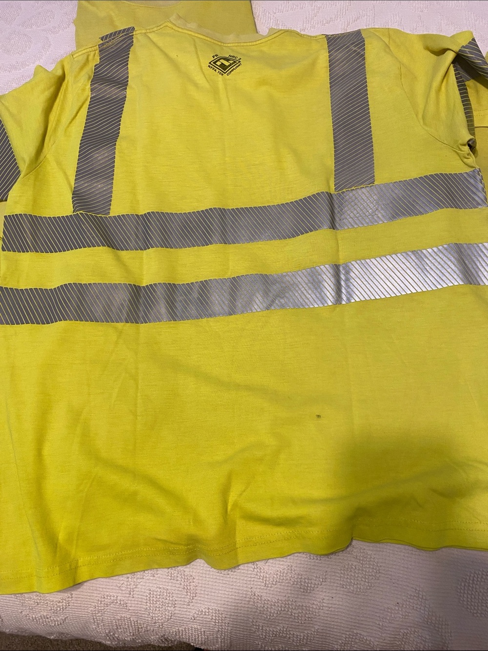 Men's High-Visibility Short Sleeve Safety Tee - Neon Yellow, fire resistant - Picture 6 of 6